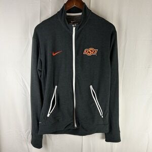 Oklahoma State Cowboys OSU Nike Full Zip Dark Gray Size Medium‎ 814632